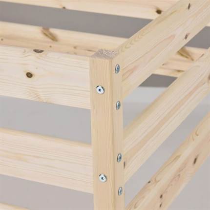 Hoppekids ECO Comfort halvhøj seng 90x200 cm - Natur