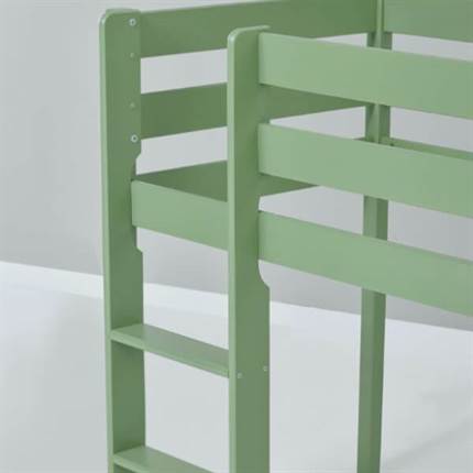 Hoppekids ECO Comfort halvhøj seng 70x160 cm - Pale Green