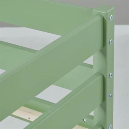 Hoppekids ECO Comfort halvhøj seng 70x160 cm - Pale Green