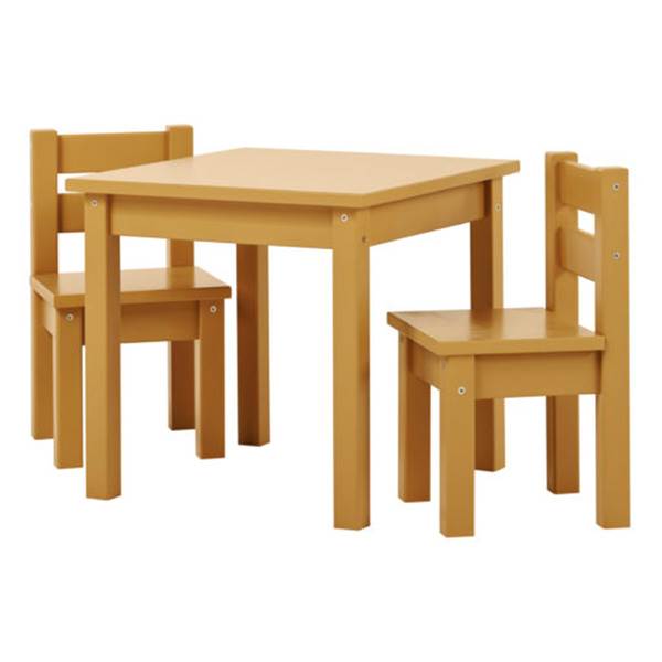 9: Hoppekids MADS Børnesæt - bord og 2 stole - Autumn yellow