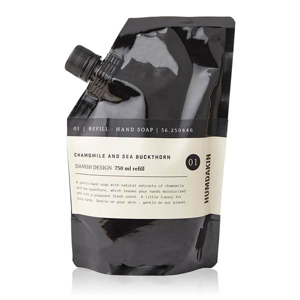 Se Humdakin 01 Hand soap refill - Chamomile & sea buckthorn - 750 ml. hos Erling Christensen Møbler