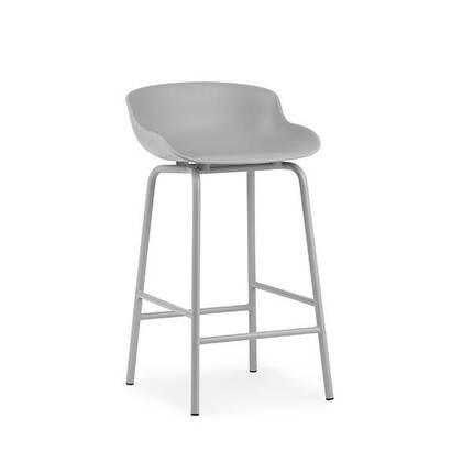 Normann Copenhagen Hyg barstol - stål/grå