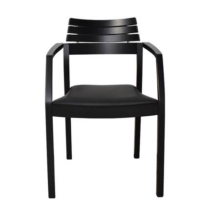 Findahls Icon spisebordsstol - Sortmalet Bøg - sort læder