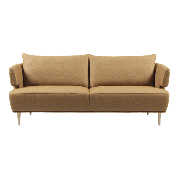 Lilly sofa fra Brunstad i karrygul. 3 personers sofa.