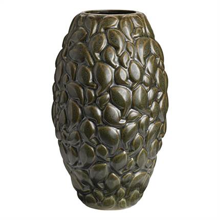 Knabstrup Leaf vase - H:40 cm - Khaki LIMITED EDITION 