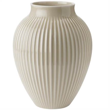 Knabstrup vase H 27 cm rippel - Sand
