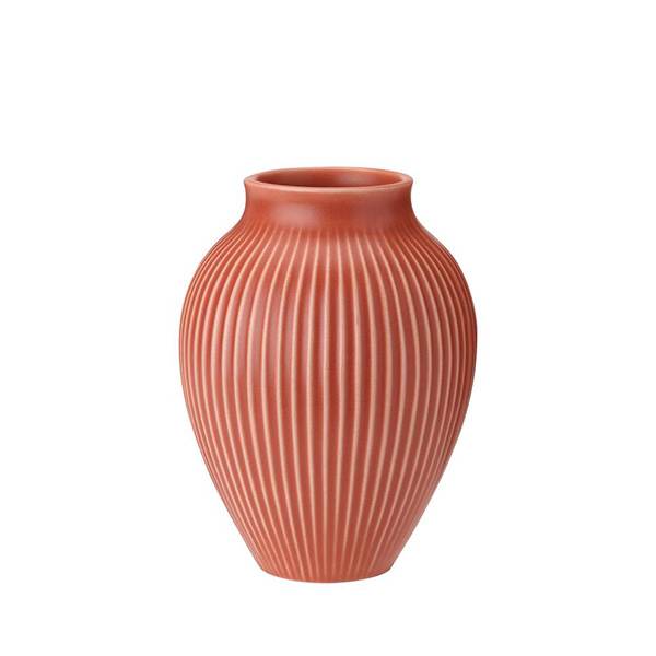 Knabstrup vase H 20 cm rippel - Coral