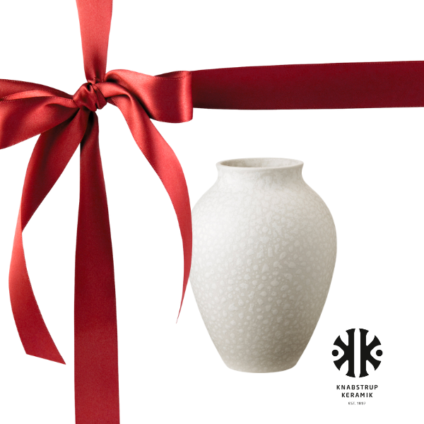 Knabstrup Keramik Knabstrup vase hvid - 20 cm.