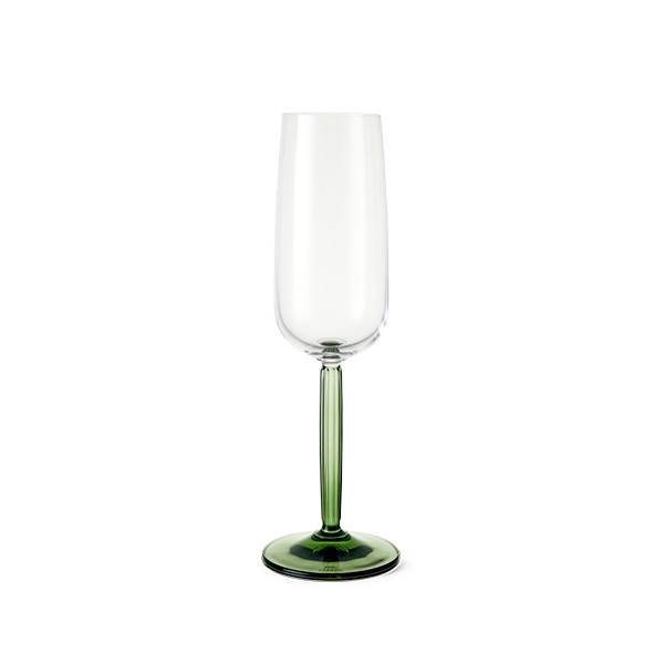 Se Kähler Hammershøi Champagneglas - 24 cl, 2 stk - Grøn stilk hos Erling Christensen Møbler