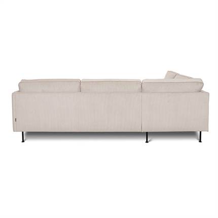 Læsø sofa m. open-end - 275 x 210 cm. - beige fløjl