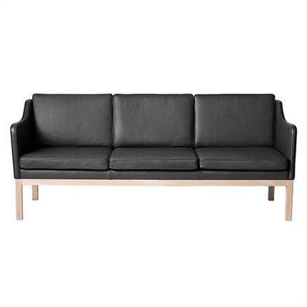 L43 Mogens Koch 3 pers. sofa sort læder