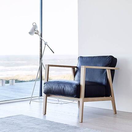 Andersen Furniture LC1 Loungestol - eg sæbe - sort læder