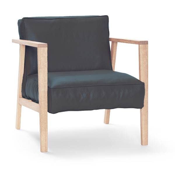 #1 - Andersen Furniture LC1 Loungestol - Hvidpigmenteret mat eg og sort læder