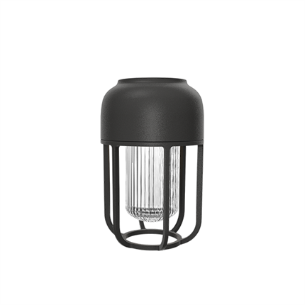 Udendørs lampe i sort