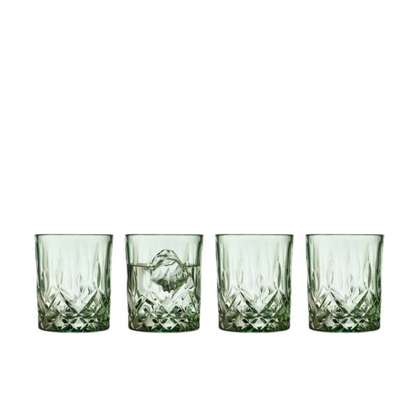 Se Lyngby Glas - Sorrento Whiskyglas 32 cl 4 stk. Grøn hos Erling Christensen Møbler