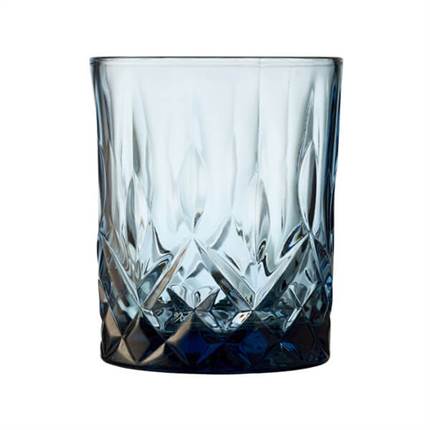 Lyngby Glas Sorrento whiskyglas 32 cl, 4 stk - Blå
