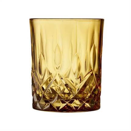 Lyngby Glas Sorrento whiskyglas 32 cl, 4 stk - Amber