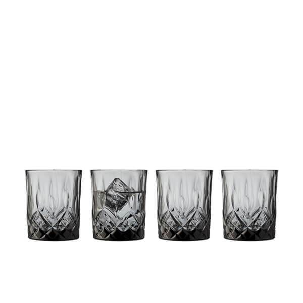 Billede af Lyngby Glas Sorrento whiskyglas 32 cl, 4 stk - Smoke hos Erling Christensen Møbler