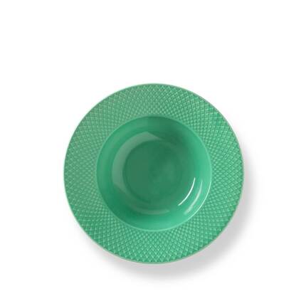 Lyngby Porcelæn Rhombe Color - Dyb tallerken - Grøn