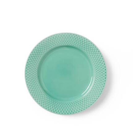 Lyngby Porcelæn Rhombe Color - Frokosttallerken Ø21 cm - Aqua