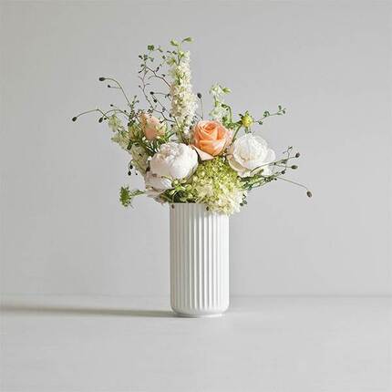 Lyngby vase h38 cm - Hvid