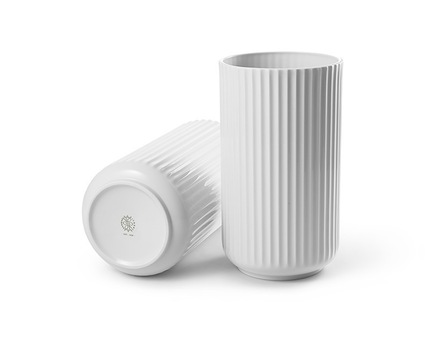 Lyngby vase - 25 cm - hvid