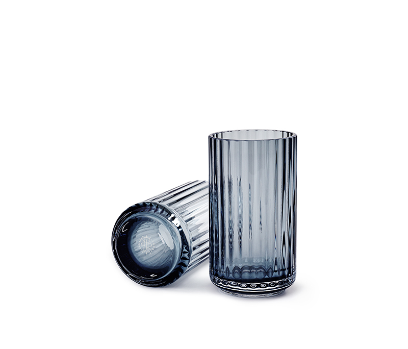 Lyngby vase - 12 cm - blå glas