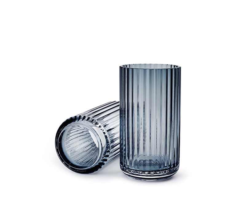 Lyngby vase - 15 cm - blå glas