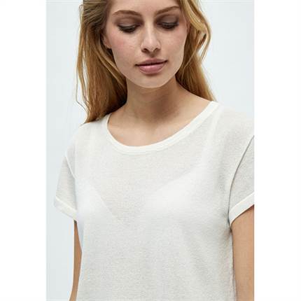 Minus Carlina knit tee - Broken white lurex