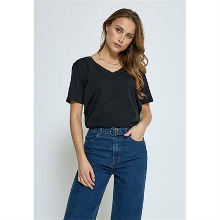 Minus Leti v-neck tee - Black