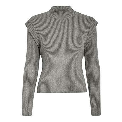 Minus Avaline knit pullover - Gunmetal melange 