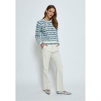 Minus Kalima round neck knit pullover - Blue bonnet 