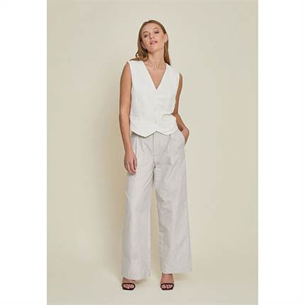 Minus Savira pants - Light birch striped 