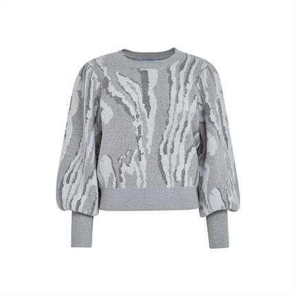 Minus Floria round neck knit pullover - Gunmetal 