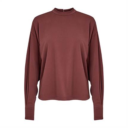 Minus Mavelyn long sleeve modal top - Madder brown 