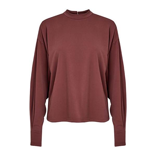 Minus Mavelyn long sleeve modal top - Madder brown 