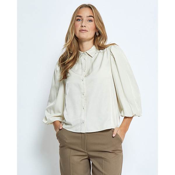 Minus Sherina 3/4 sleeve shirt - Light birch