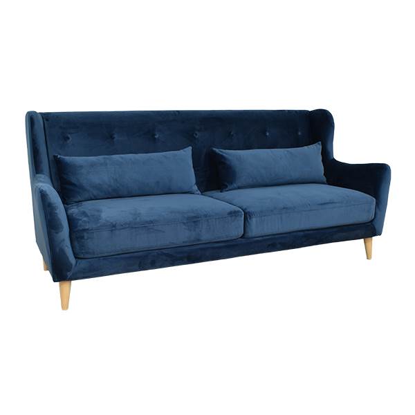 Madrid 3 personers sofa – blå velour