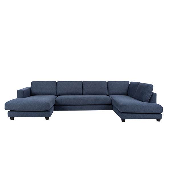 6: MAINE U-sofa - Brego 86 blå - højrevevndt