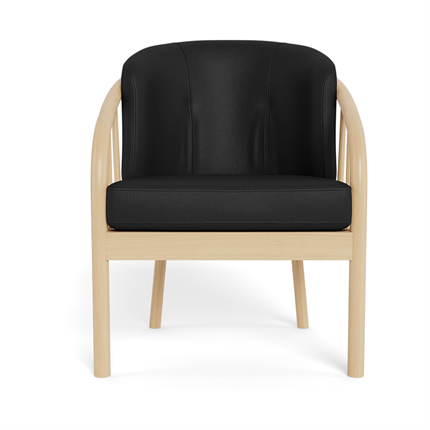 Maria lænestol i sort læder