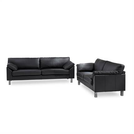 Michigan sofasæt 3 + 2,5 pers. - sort læder