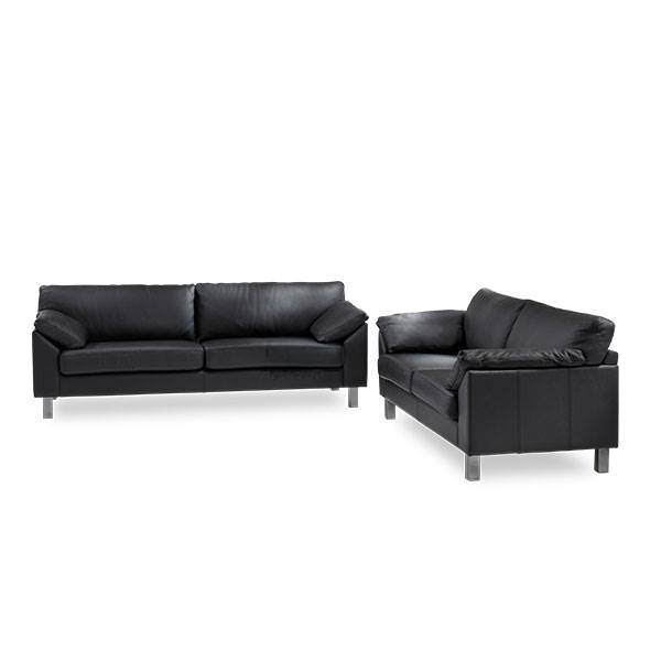 Michigan sofasæt 3 + 2,5 pers. - sort læder