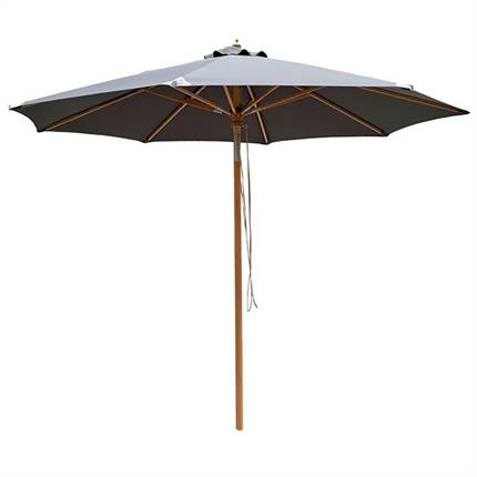 Milano parasol med tilt - 3 meter - grå