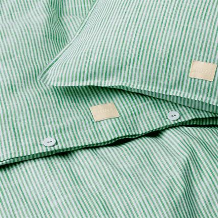Juna Monochrome Lines sengesæt - Grøn/Hvid - Flere størrelser