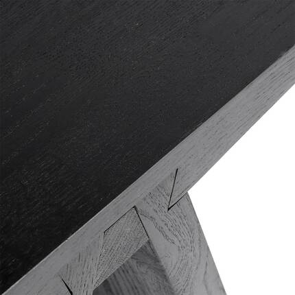 Muubs Angle taburet - sortbejdset/olie - 45 x 45 cm  