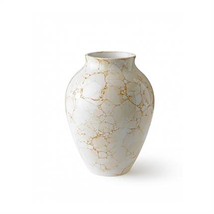 Knabstrup Keramik Natura vase 20 cm - Kalk/brun