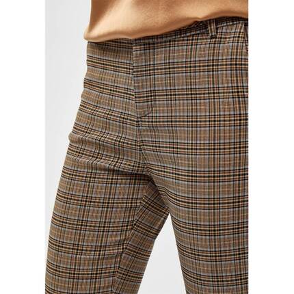 Minus New Carma check 7/8 pants - Misty blue checked