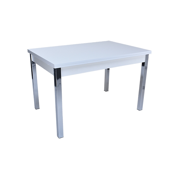 Nordic spisebord 80x120 cm. - hvid/hvid