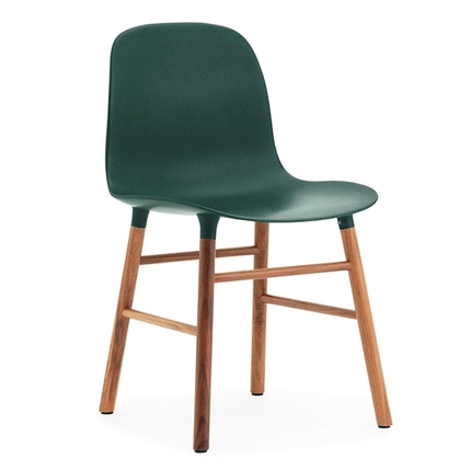 Normann Copenhagen Form stol - valnød/grøn
