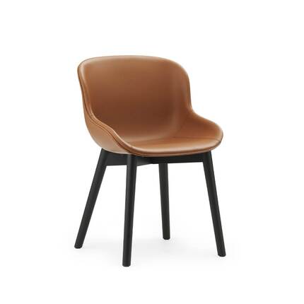 Normann Copenhagen Hyg spisebordsstol - Sort eg/ Brandy læder
